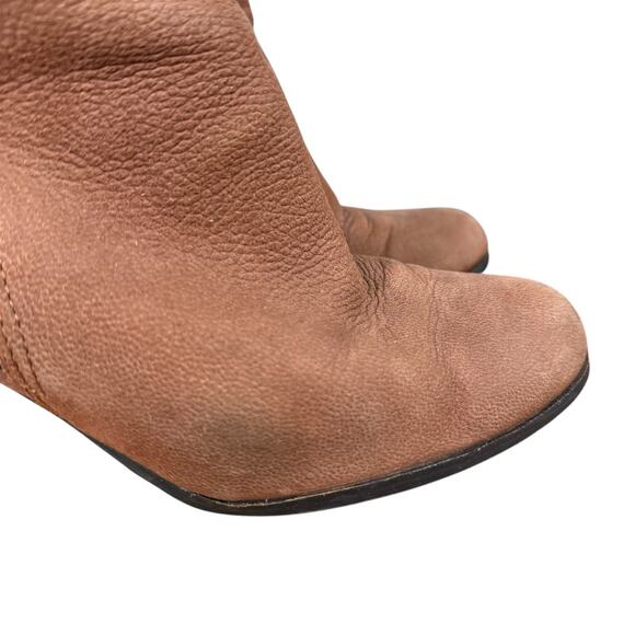 Cole Haan Grand.OS Brown High Heel Chunky Ankle Boots Booties Shoes Leather 8 B - Picture 13 of 16